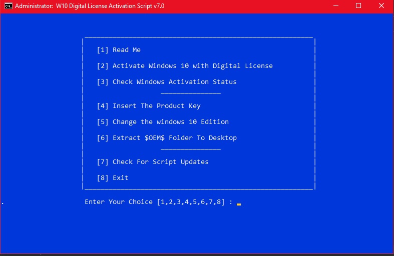 Windows 10 Digital License Activation Script 7.0 !{Latest} Full Version